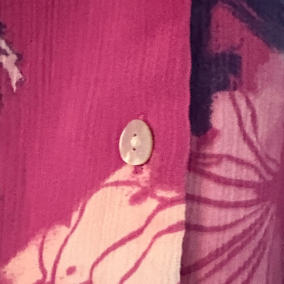 New York & Company Pink and Purple Floral Blouse - Picture 4 of 7